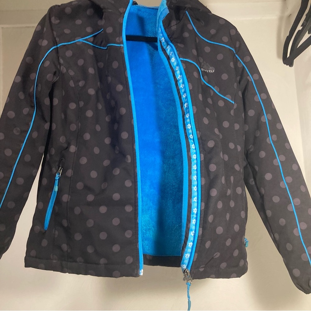 Snozu Kids Polka-Dot Raincoat with Blue Highlights